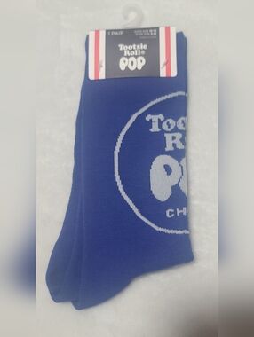 Tootsie Roll Pop Blue Crew Socks